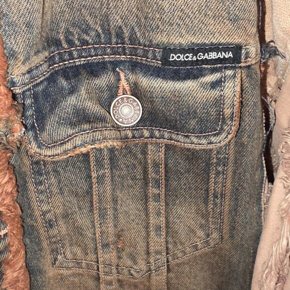 Dolce & Gabbana Jacket For Men Brown Tan Jean Cotton Made In Italy - Picture 9 of 11